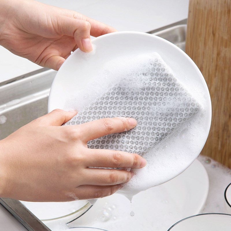 5Pcs Sponge Cleaning Bowl Rags Nano Clean Dish Scouring Pad Kitchen ...