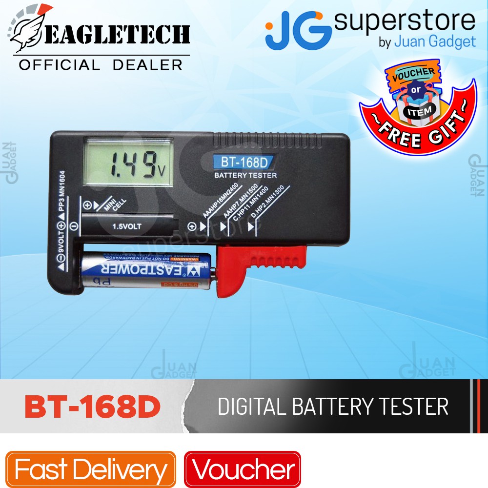 Eagletech Bt 168d Aaaaacd9v15v Lcd Digital Button Cell Battery