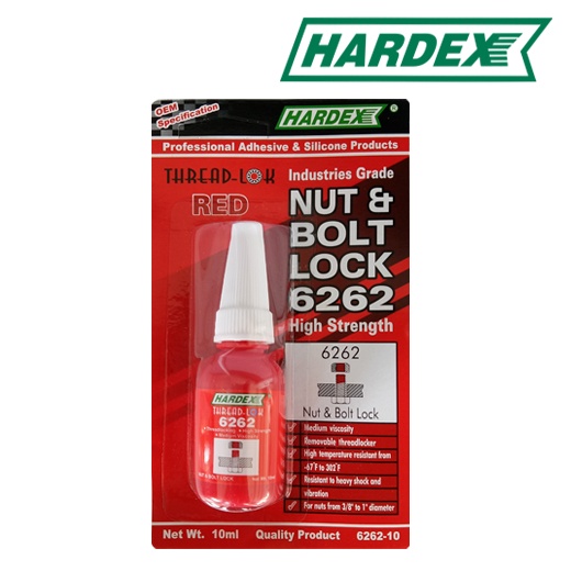 Hardex Threadlock Nut And Bolt Lock Adhesive 10ml(Red High Strength