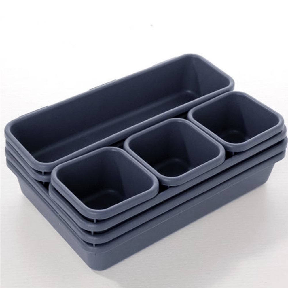 MRABDROP 8Pcs Interlocking Desk Drawer Organizer Tray Dividers Shallow