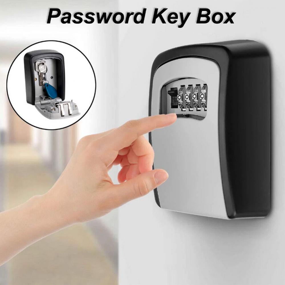 New Smart Code Password Key Lock Box Storage Key Wall Mounted Key Safe ...