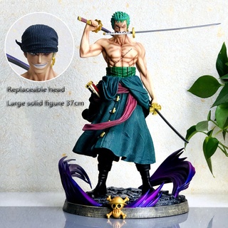 18cm One Piece Gk Roronoa Zoro Action Figure Interchangeable Head