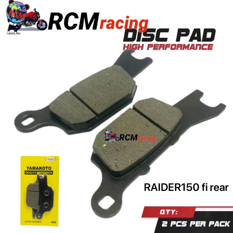 DISC PAD BRAKE PAD YAMAKOTO For Motorcycle PCX Raider150 Crypton Gy6 ...