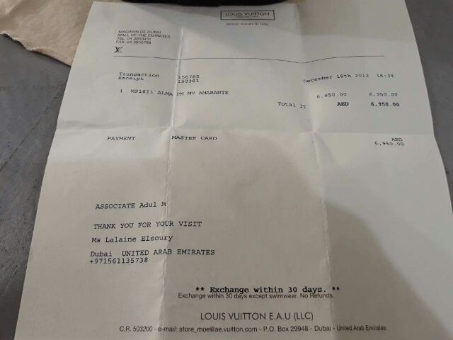 Louis Vuitton from UAE with RECEIPT!