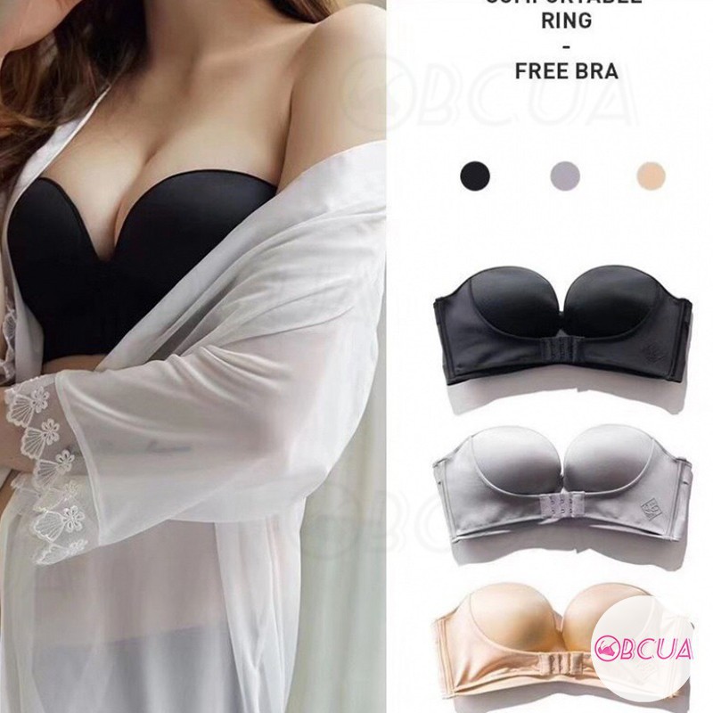 Seamless Push Up Strapless Bra