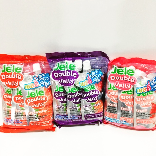 Jele Double Jelly Mixed With Konjac Powder Coconut Fun Chew Contains 3 ...