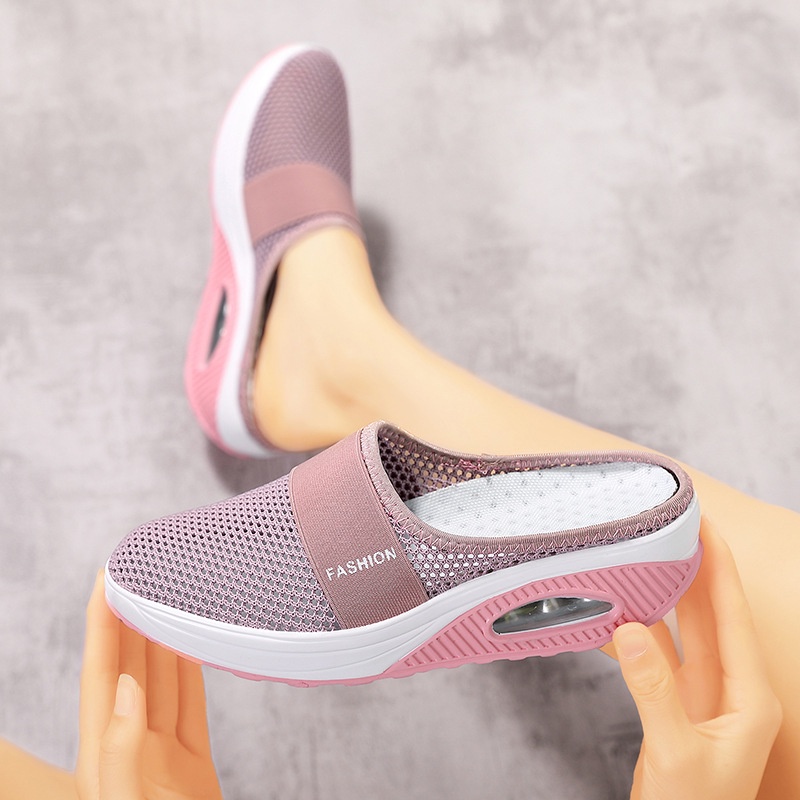 Women Air Cushion Mule Slippers Breathable Lightweight Fashion Sandal ...