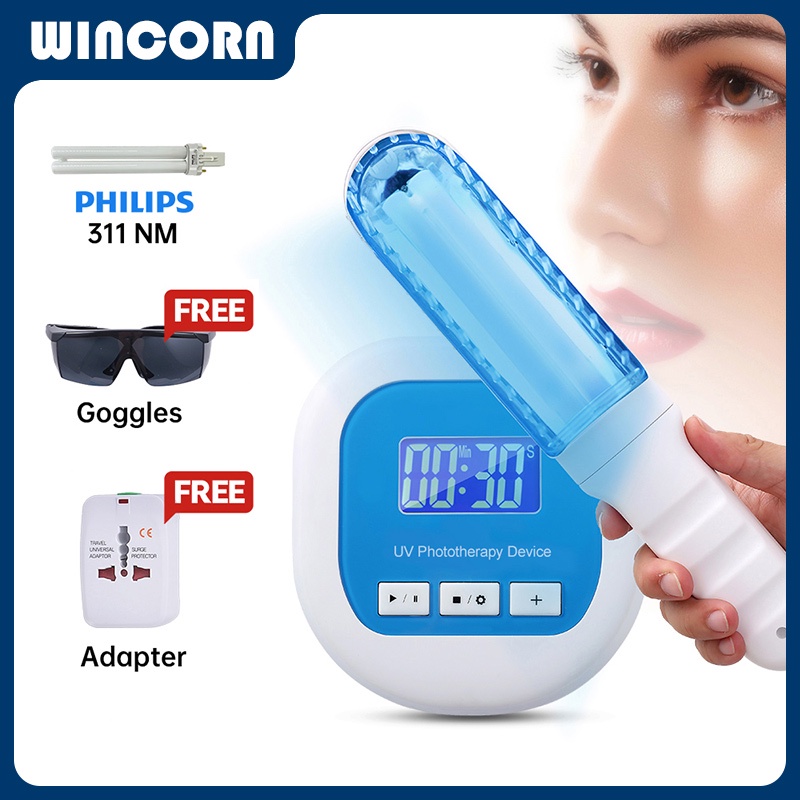 Hand-held 311nm ultraviolet narrow-spectrum phototherapy apparatus ...