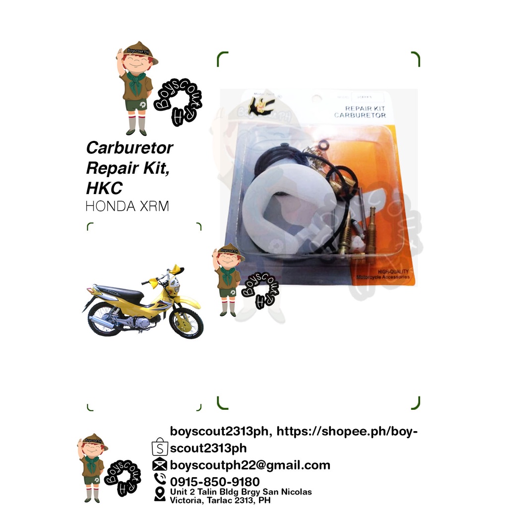 Carburetor Repair Kit For Xrm By Hkc Shopee Philippines