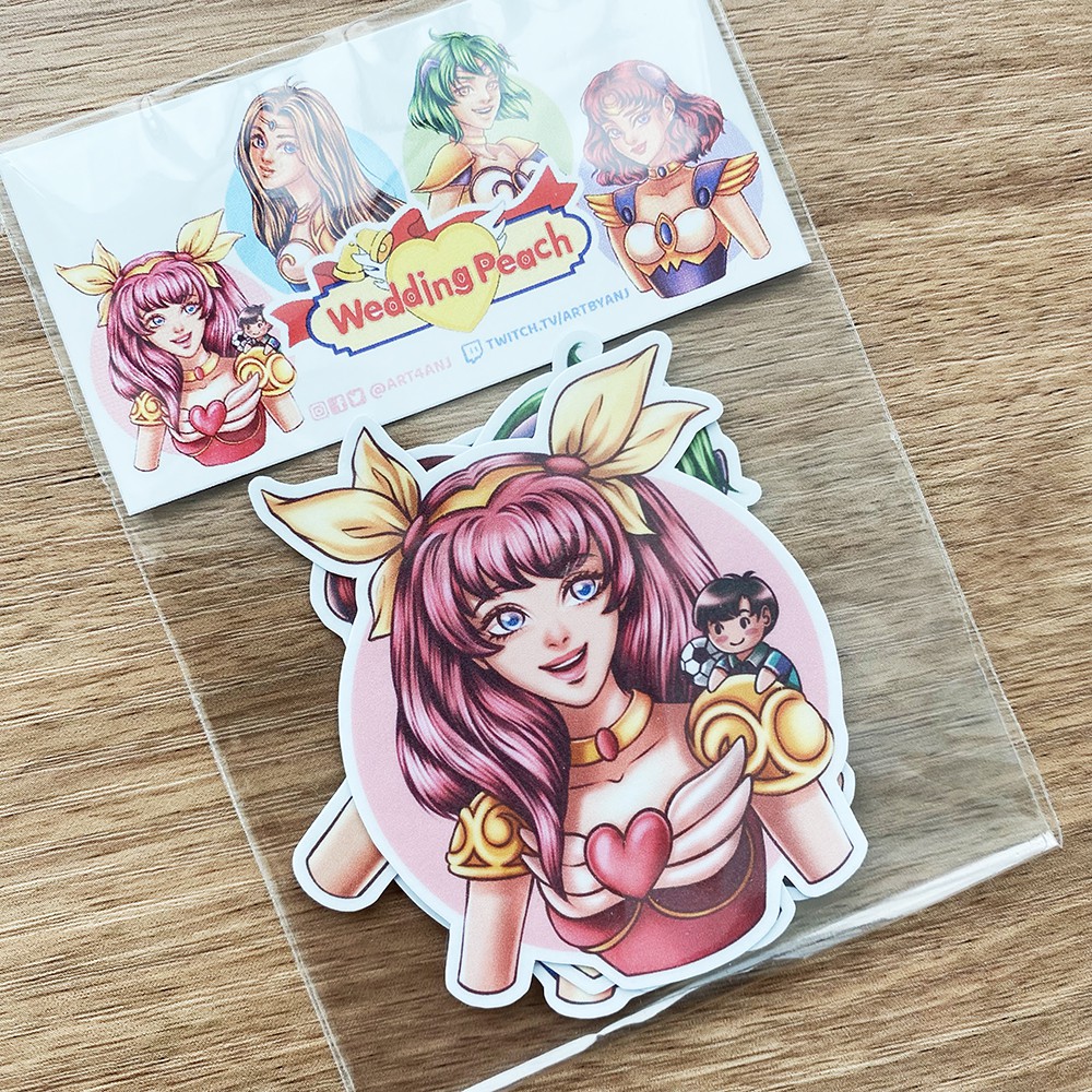 90s anime WEDDING PEACH Sticker Pack