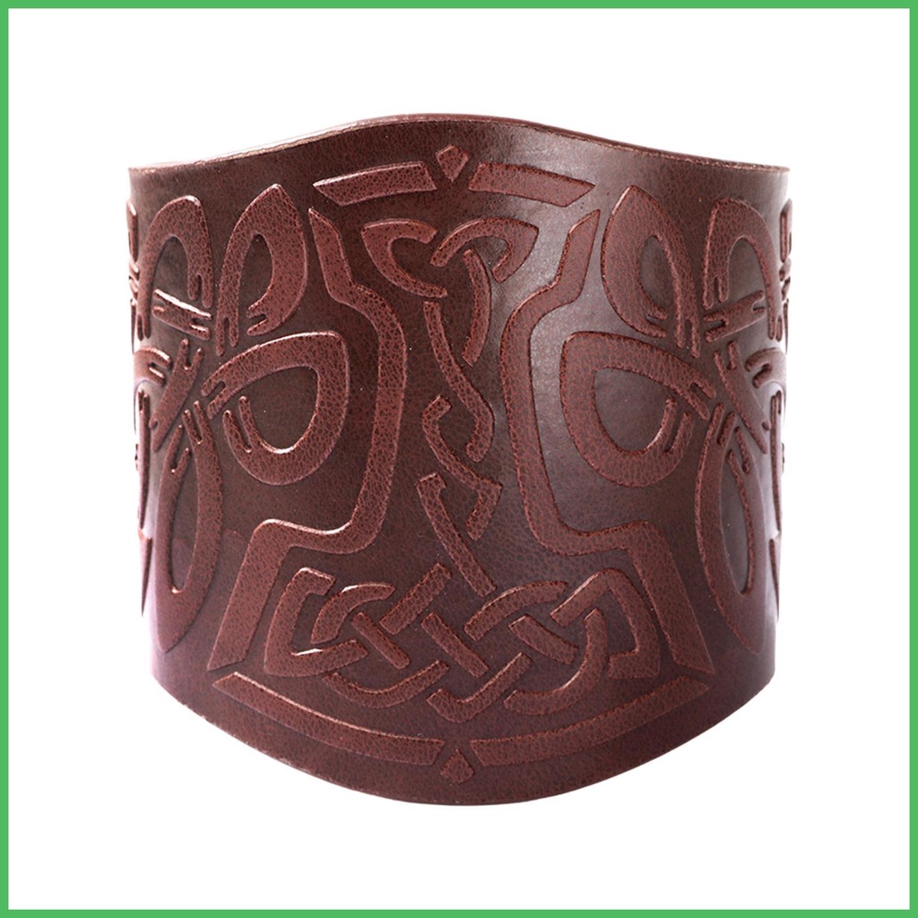 Leather Gauntlet Wristband Leather Arm Armor With Embossed Lettering ...