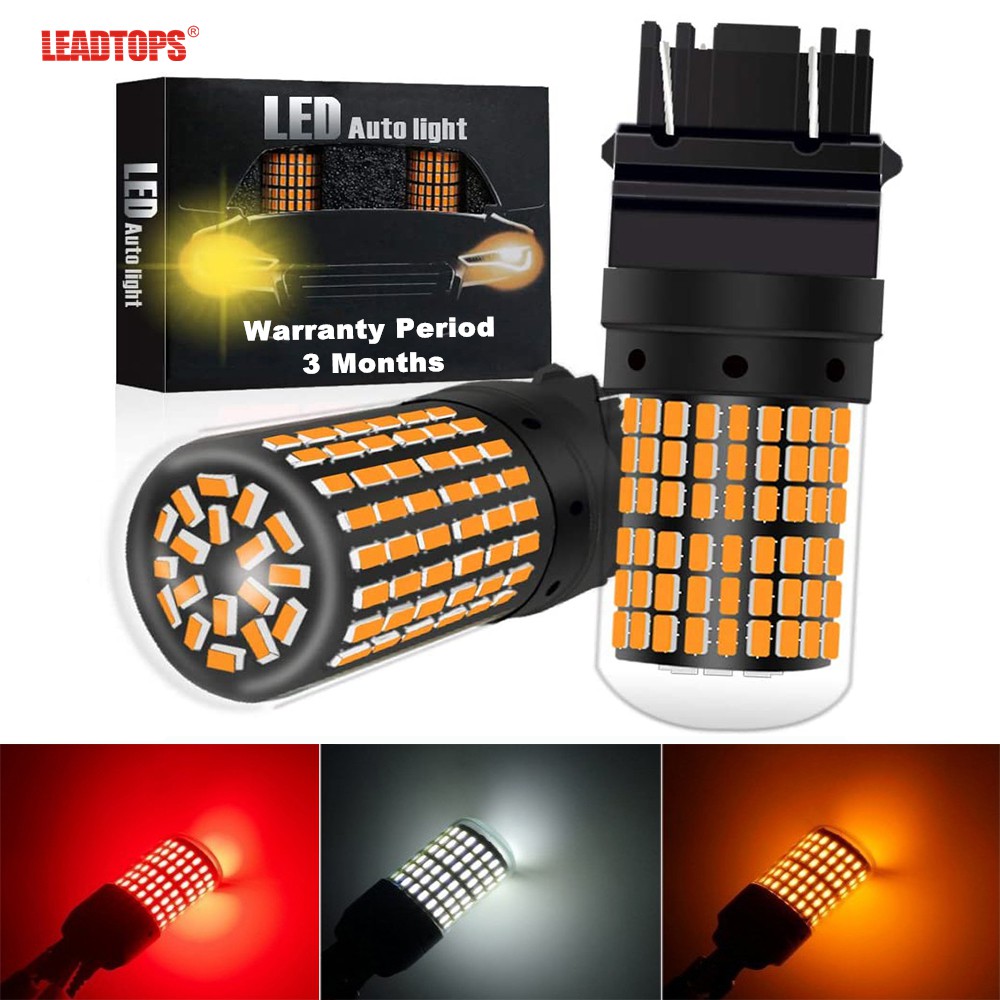 LEADTOPS 1 Pair 1200 Lumens Super Bright 1156 LED Backup Brake 144Ex