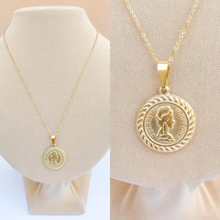 Queen Elizabeth Coin Cameo Stainless Steel Necklace