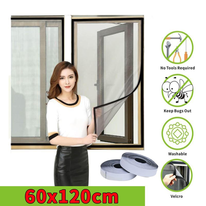 Window DIY Anti Mosquito Fly Bug Door Window Screen Net Mesh (5 Sizes ...