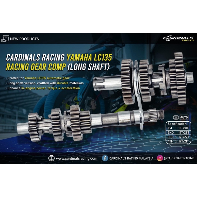 CARDINALS RACING GEARBOX GEAR BOX LC135 4S LC4S (AUTO / ES) Shopee
