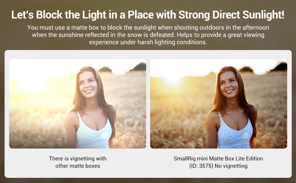 SmallRig Mini Matte Box Lite with Top Flag for DSLRs and Mirrorless