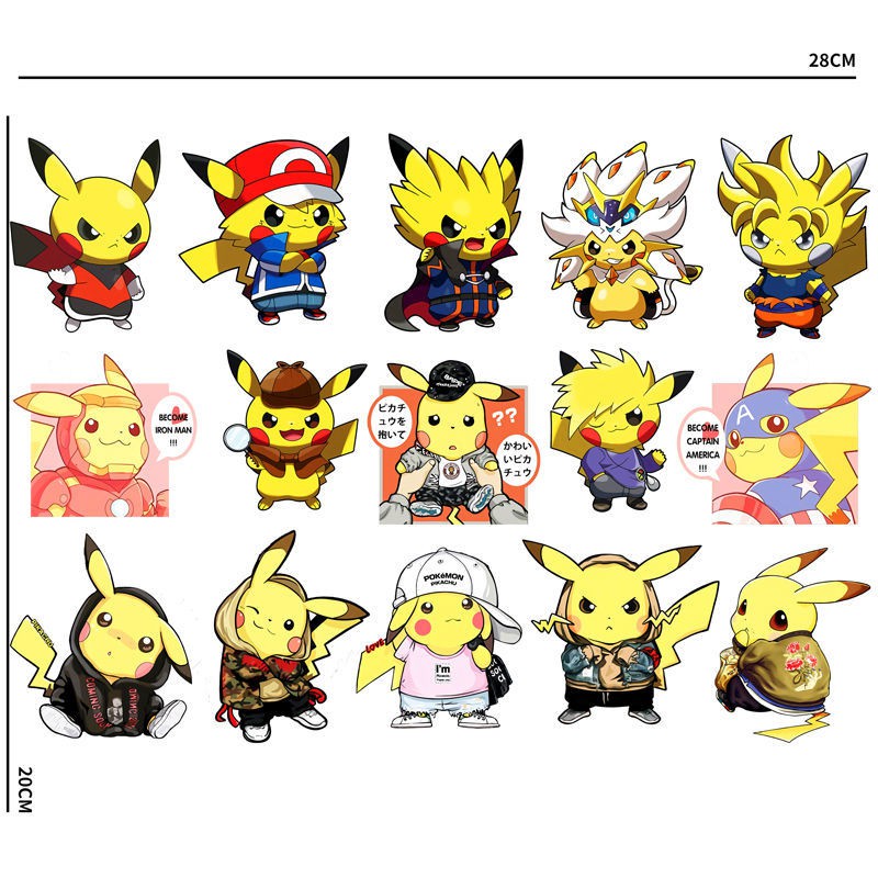 Hot-selling Pikachu Stickers Luggage Stickers Ins Stickers N | Shopee ...