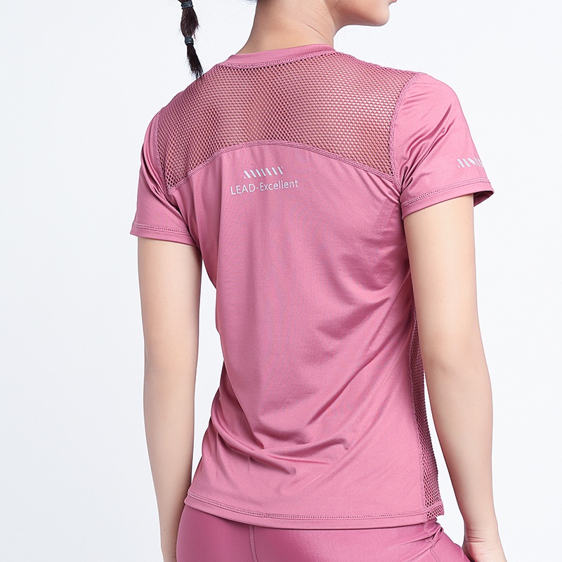 Yoga wear stretch tight sports T-shirt quick-drying running fitness top  breathable for women 1777
