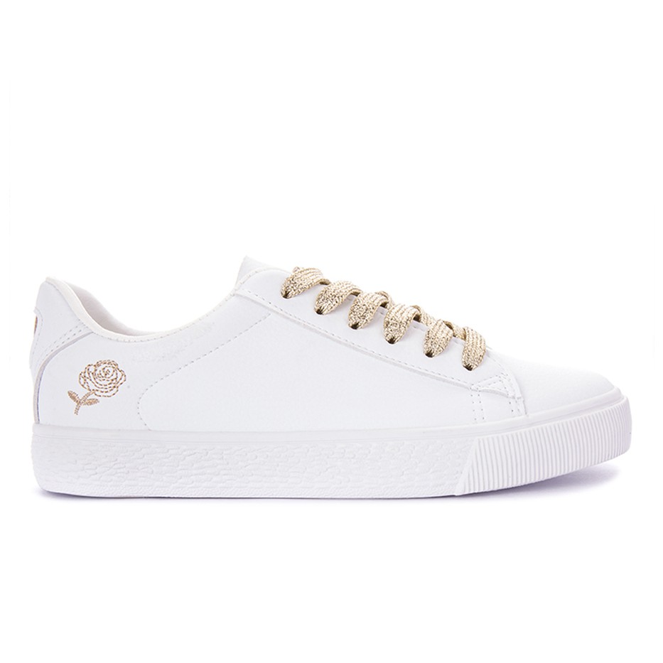 Appetite Gold Flower Stitch Sneakers