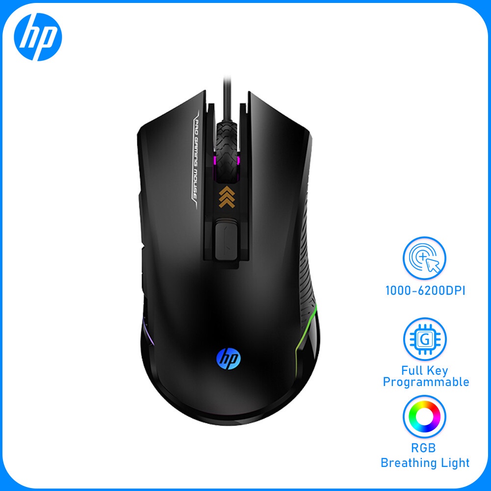 ＞HP G360 Wired Mouse High Performance RGB Breathing Light Six Gear DPI