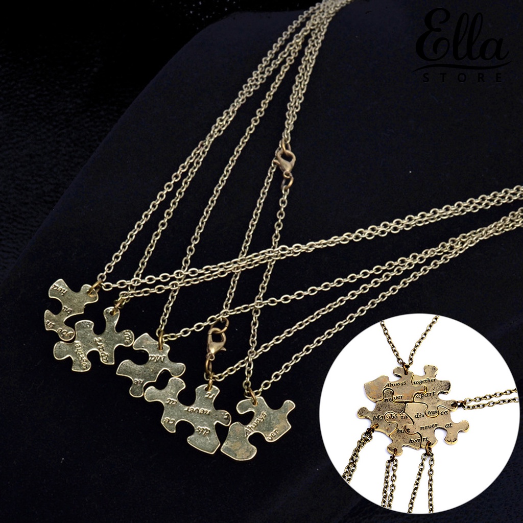 Ellastore123 5Pcs Letter Print Chain Friendship Necklaces Gift Always ...