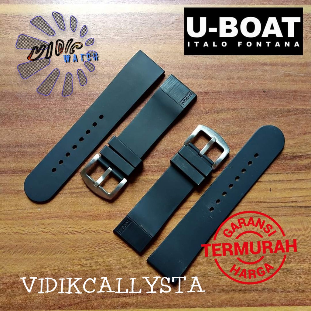 U boat rubber online strap