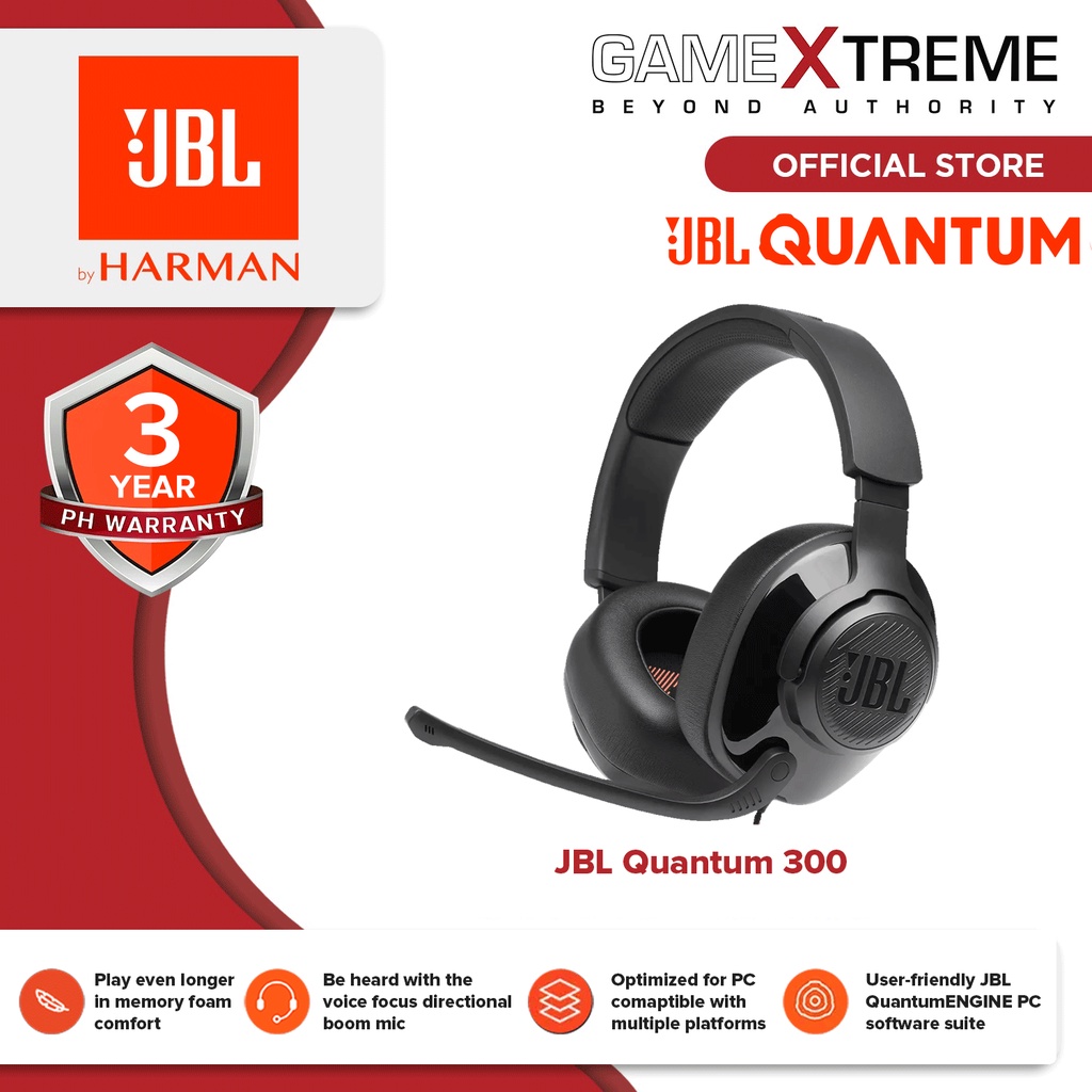 JBL Quantum 300 Gaming Headset Black Shopee Philippines