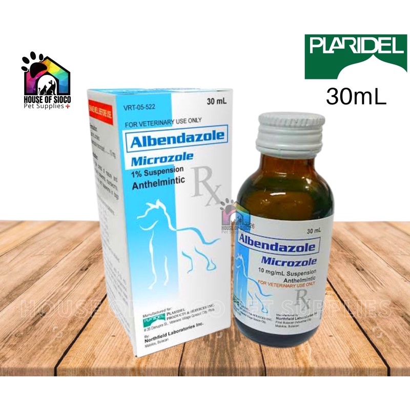 Albendazole Microzole Pet Dewormer Oral Suspension 30mL Shopee