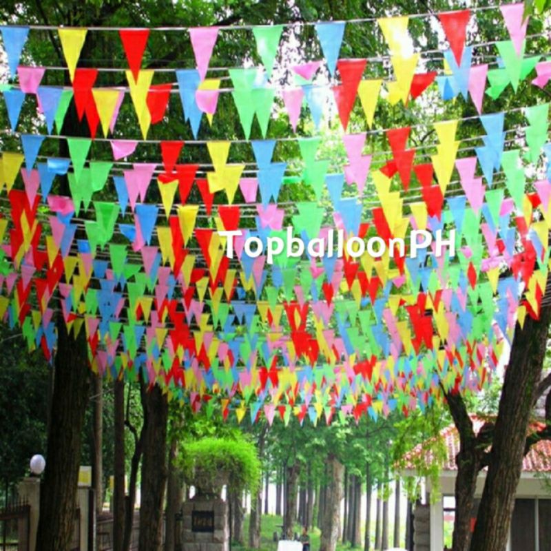 10meter fiesta flag colorful plastic banderitas party supply | Shopee ...