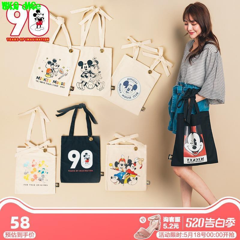 Grace gift Disney 90th Anniversary Edition canvas bag female cute