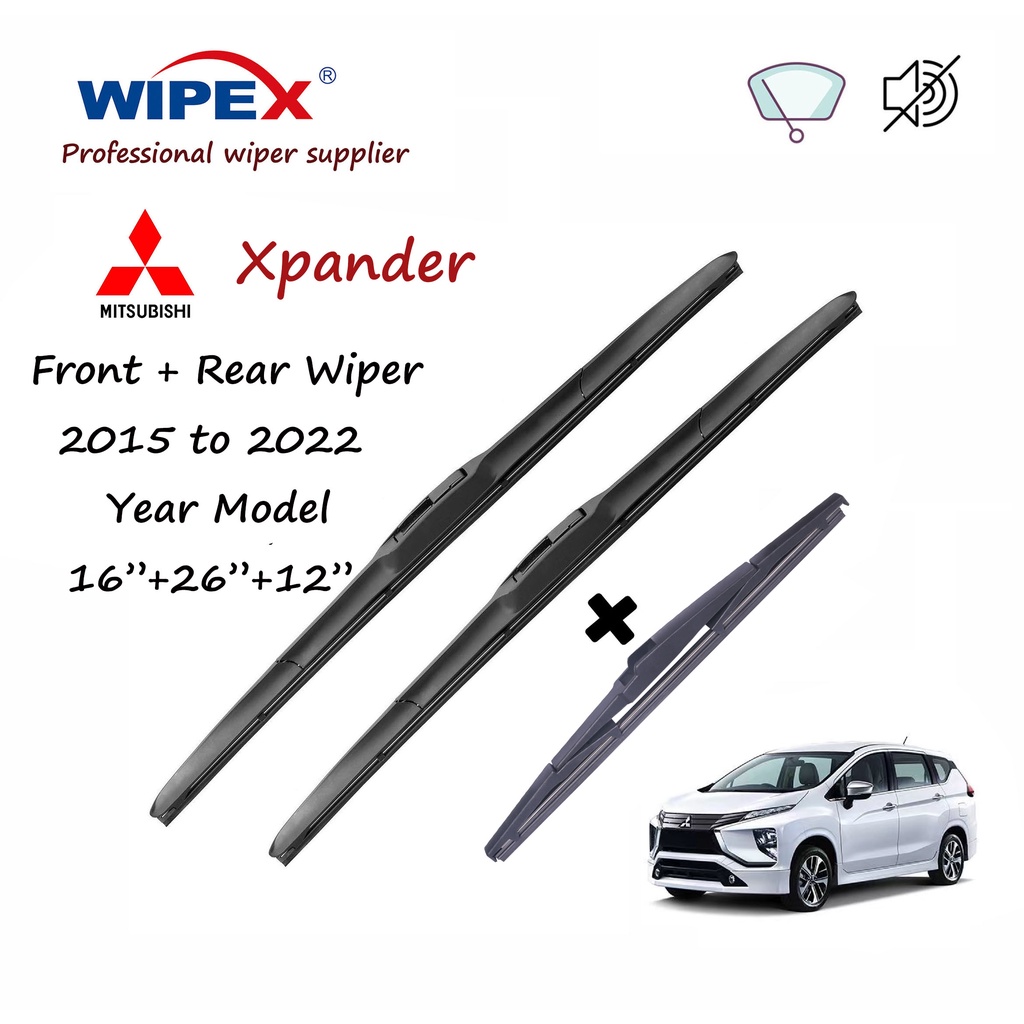 Mitsubishi Xpander Front+rear 16+26+12 Wiper Blade for 2015 to 2022