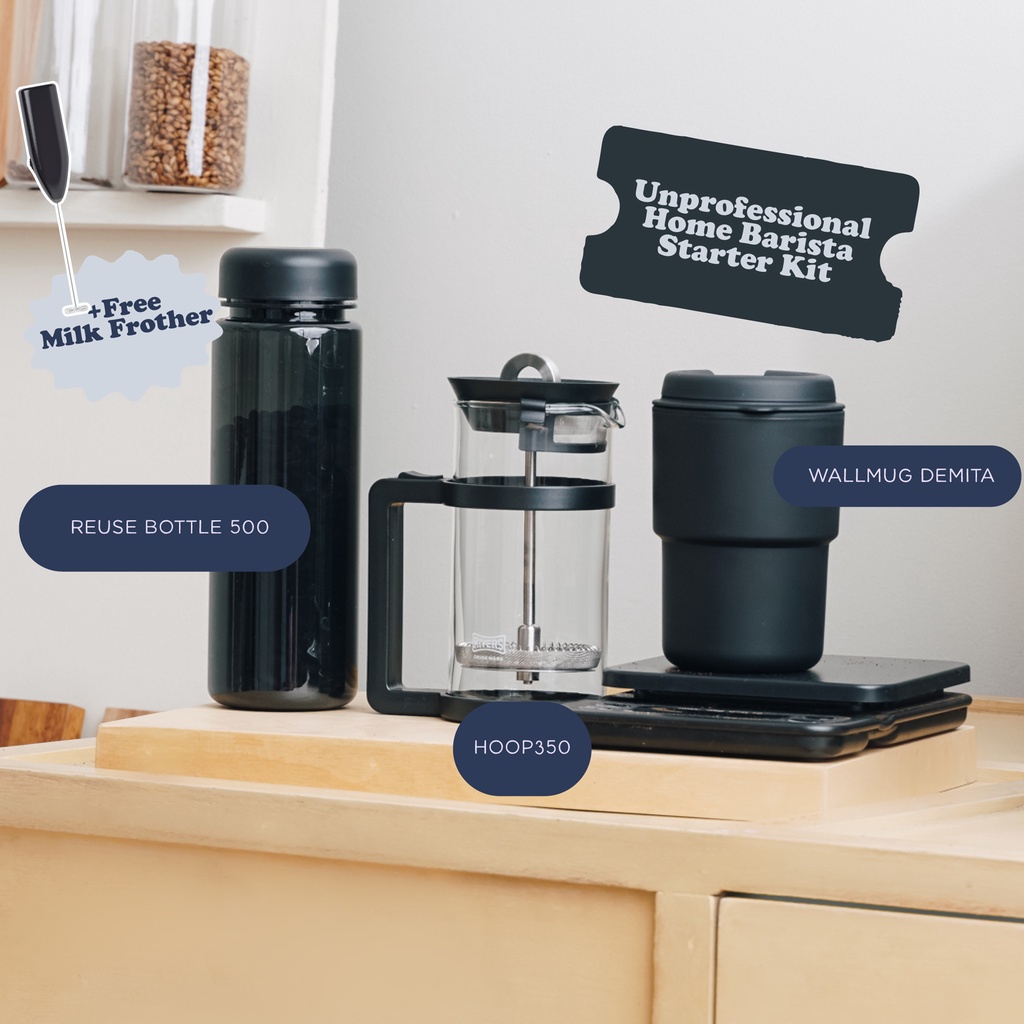 Rivers drinkware Unprofessional Home Barista Starter Kit for coffee