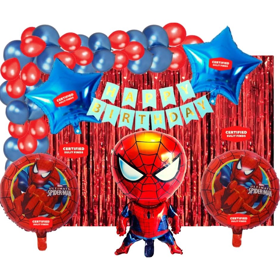 Complete and Affordable Spider'man decoration set for birthday/ happy