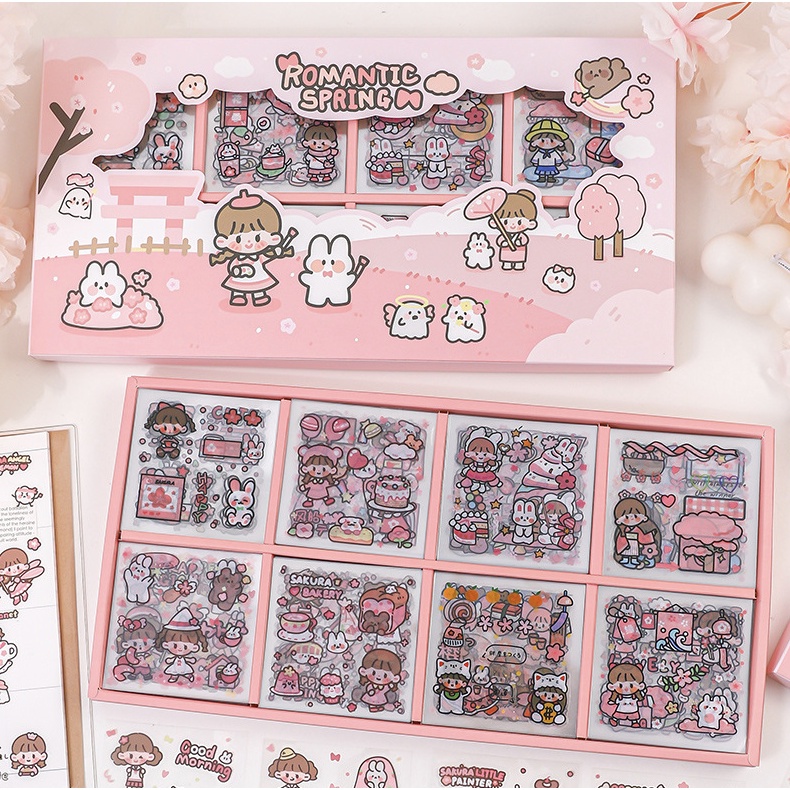 200 Sheets Momo Stickers DIY Clear Waterproof Aesthetic Sticker ...