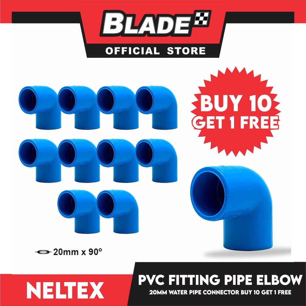 Buy 10 Get 1 Free! Neltex PVC Water Fitting Pipe Elbow 20mm (1/2inch) x 90degree Connector Two