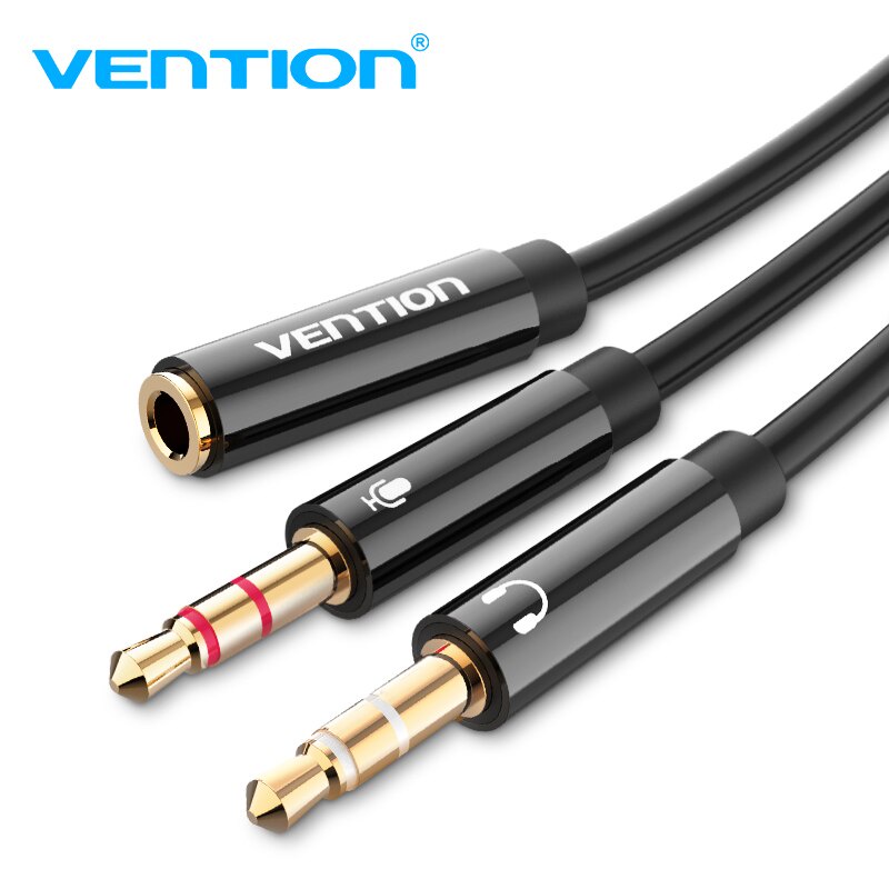 Vention Audio Splitter Headphone Cable 1 Female to 2 Male Mic Headset 3 ...