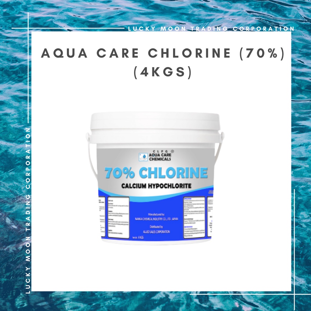 LMTC Swimming Pool Supplies AQUA CARE CHLORINE 70% (4KGS) | Shopee ...