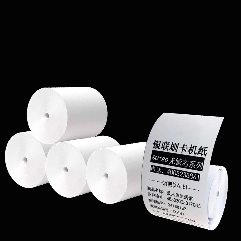5 Rolls 80mm x 80mm POS Thermal Receipt Coreless Roll Paper (58m ...