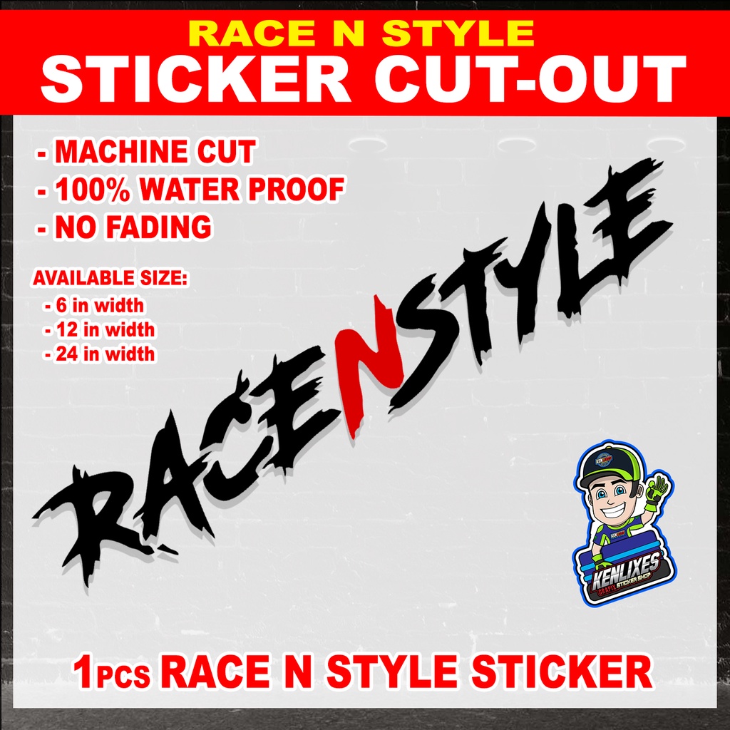 Race N Style / Racenstyle sticker cut-out decals vinyl | Shopee Philippines