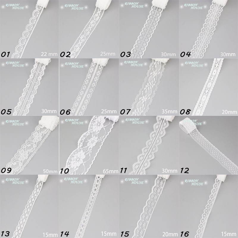 (5YARDS/roll) White lace lace clothing paired with dress making design ...