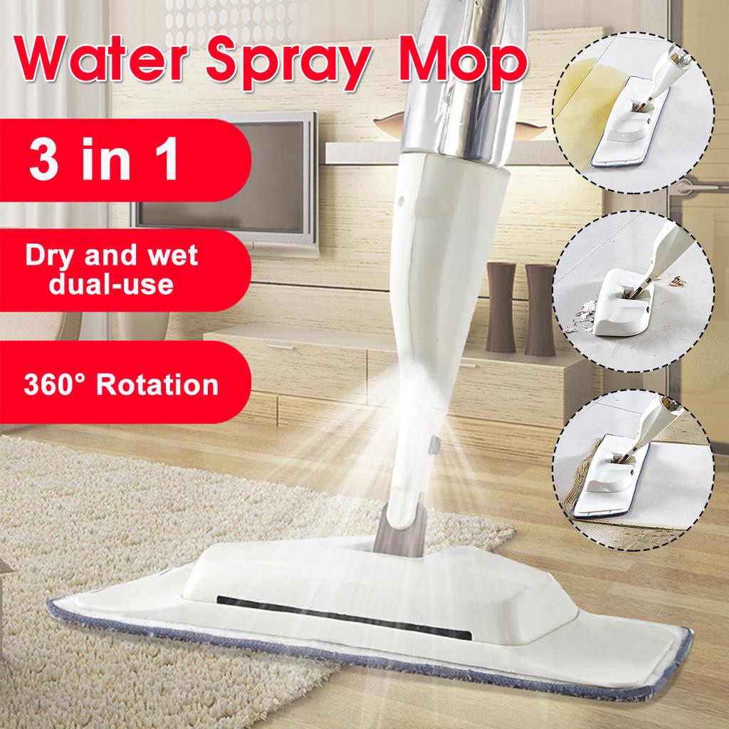 Floor Mop Spray Mop 360 Degree Spin Head Flat Floor Cleaner Household ...