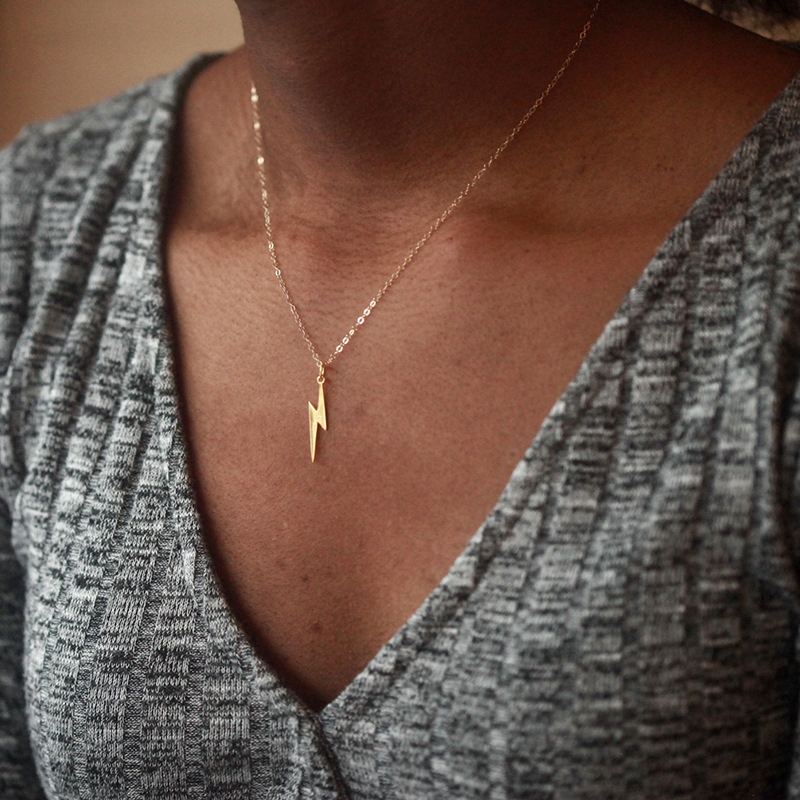 Necklace Lightning Scar Mark Necklace Lady Shopee Philippines