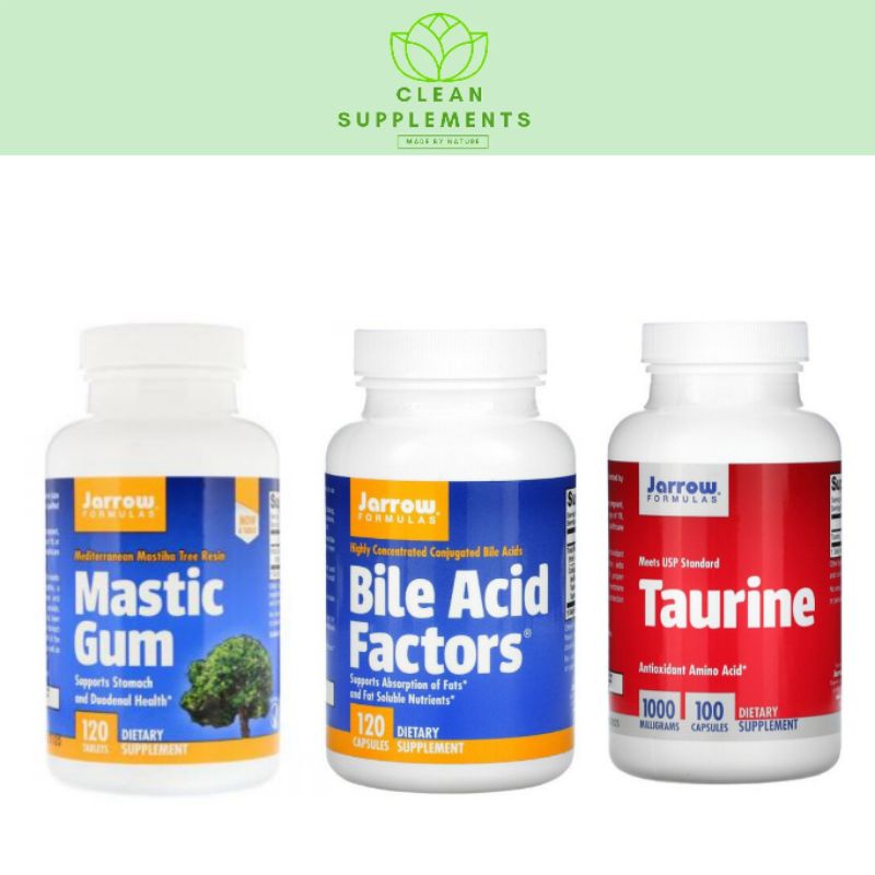 Jarrow Formulas,Taurine Amino Acid,1000 mg Bile Acid Factors,Mastic Gum