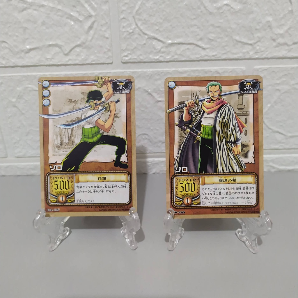 Set of 2 One Piece Collectible Cards Roronoa Zoro Shopee Philippines