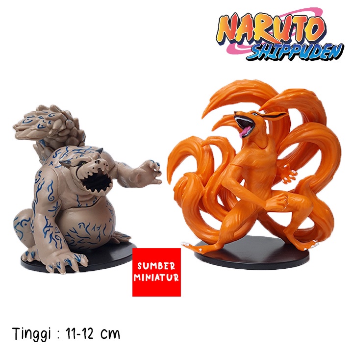 Action Figure Naruto Tailed Beast Billiu Shukaku Kurama Shopee