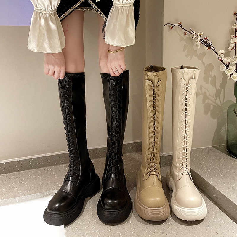 Sexy thigh clearance high flat boots