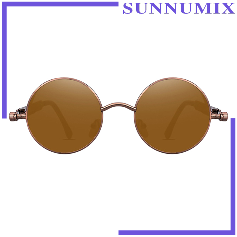 Sunnimix Vintage Steampunk Retro Metal Round Circle Frame Sunglasses Fashion Goggles Protection 9630