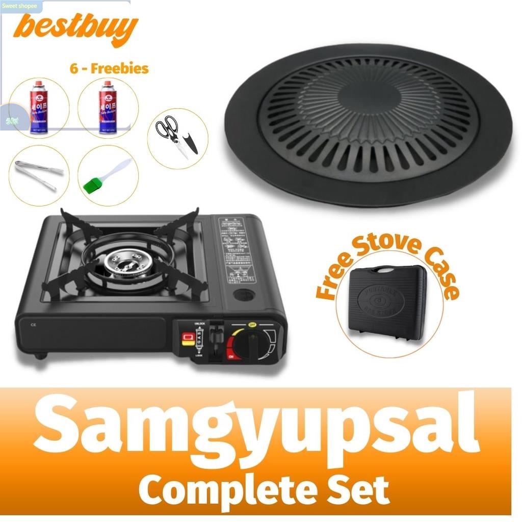 Pablo HeribertoKorean Samgyupsal Grill Smokeless Pan Set With Portable ...