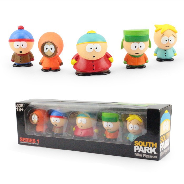 5pcsset South Park Action Figures Models Toys T Minifigures