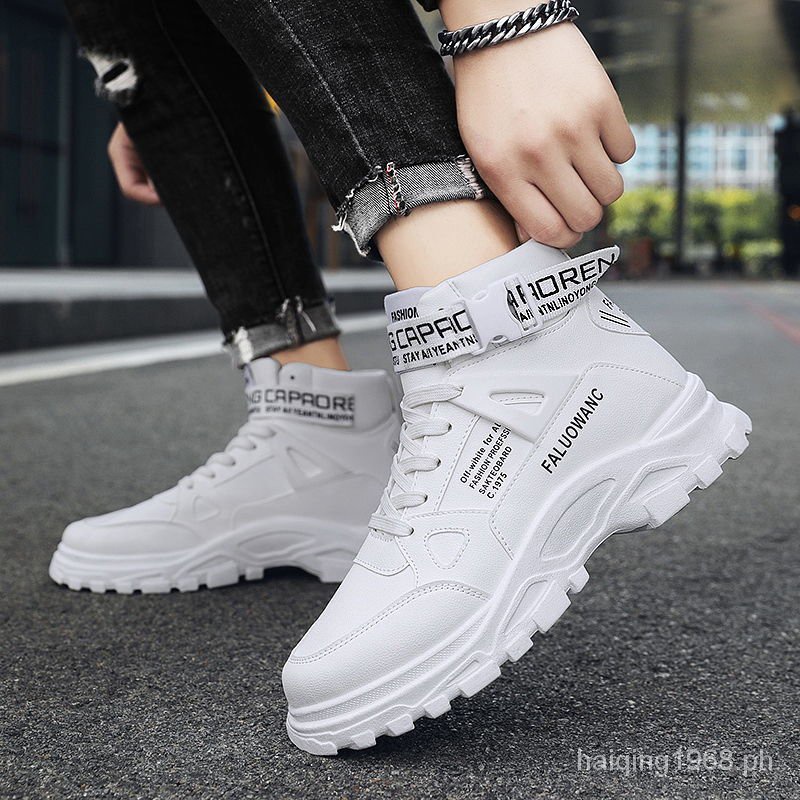 New men s shoes High top sneakers Korean style fashion Martin boots multi functional casual work shoes Fashion men s shoes Shopee Philippines